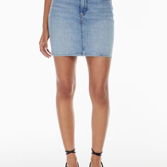 NWT Aritzia Denim Forum Babaton Wilfred The Pin-Up Denim Skirt size 27 - Picture 5 of 7
